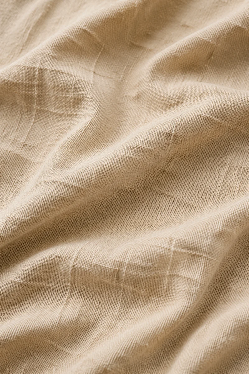 Neutral Beige Linen Fabric Texture Background