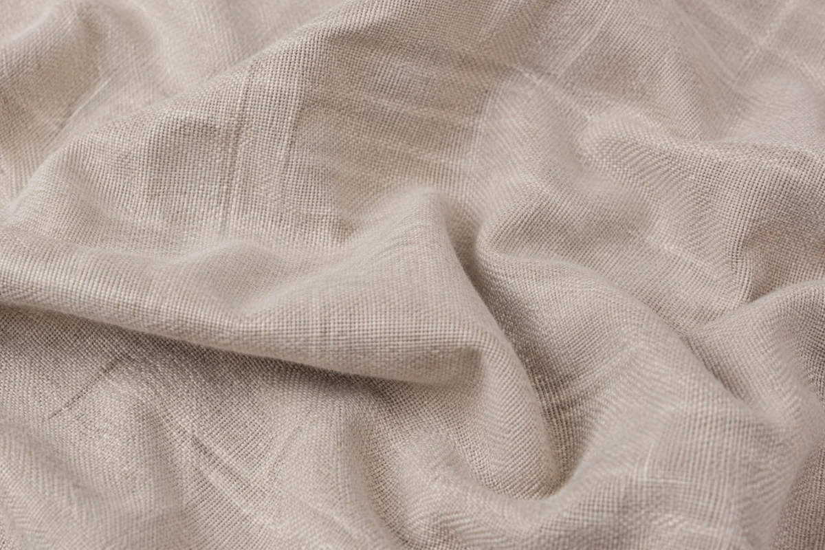 Neutral Beige Linen Fabric Texture Background