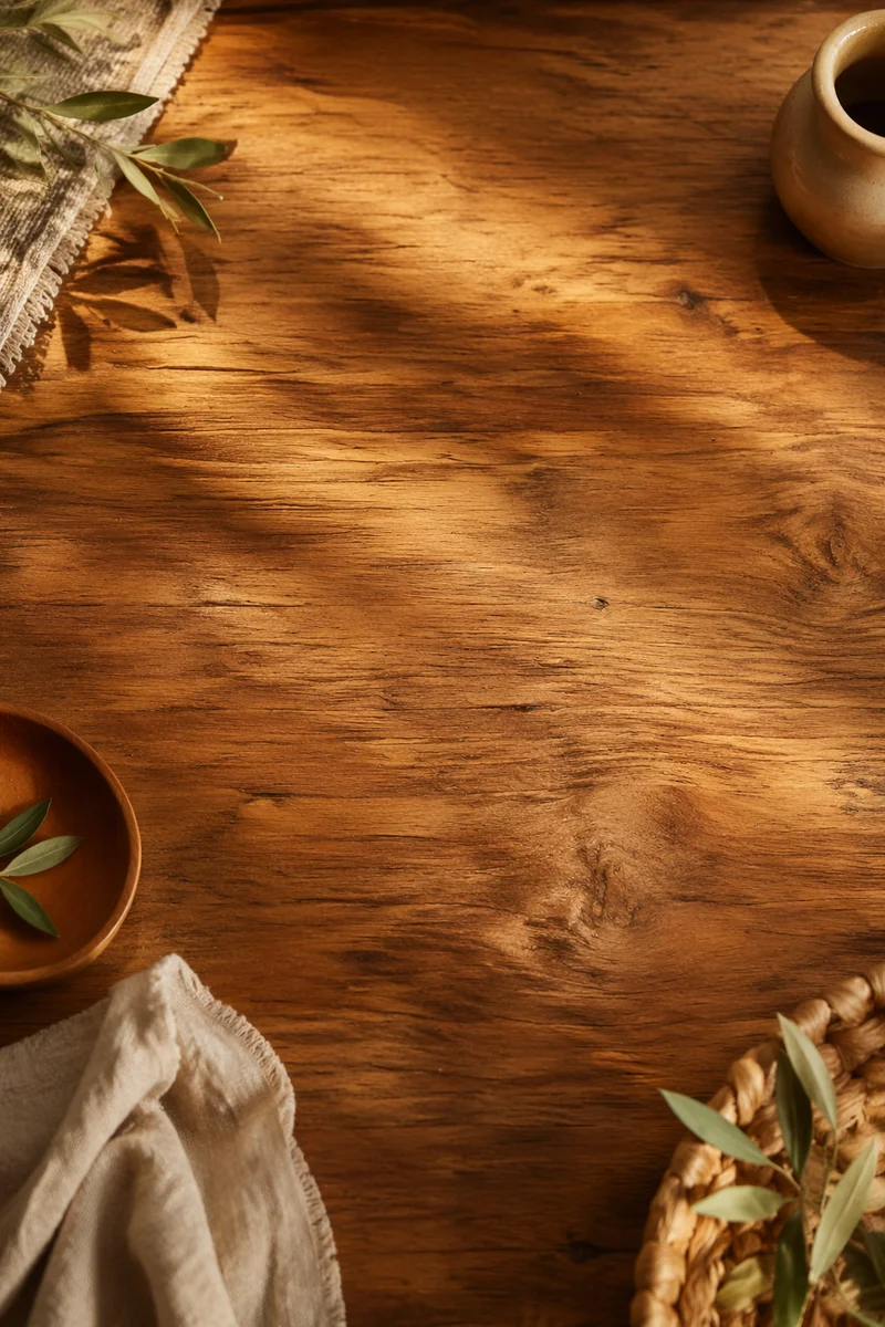 Warm Brown Wood Grain Table Background