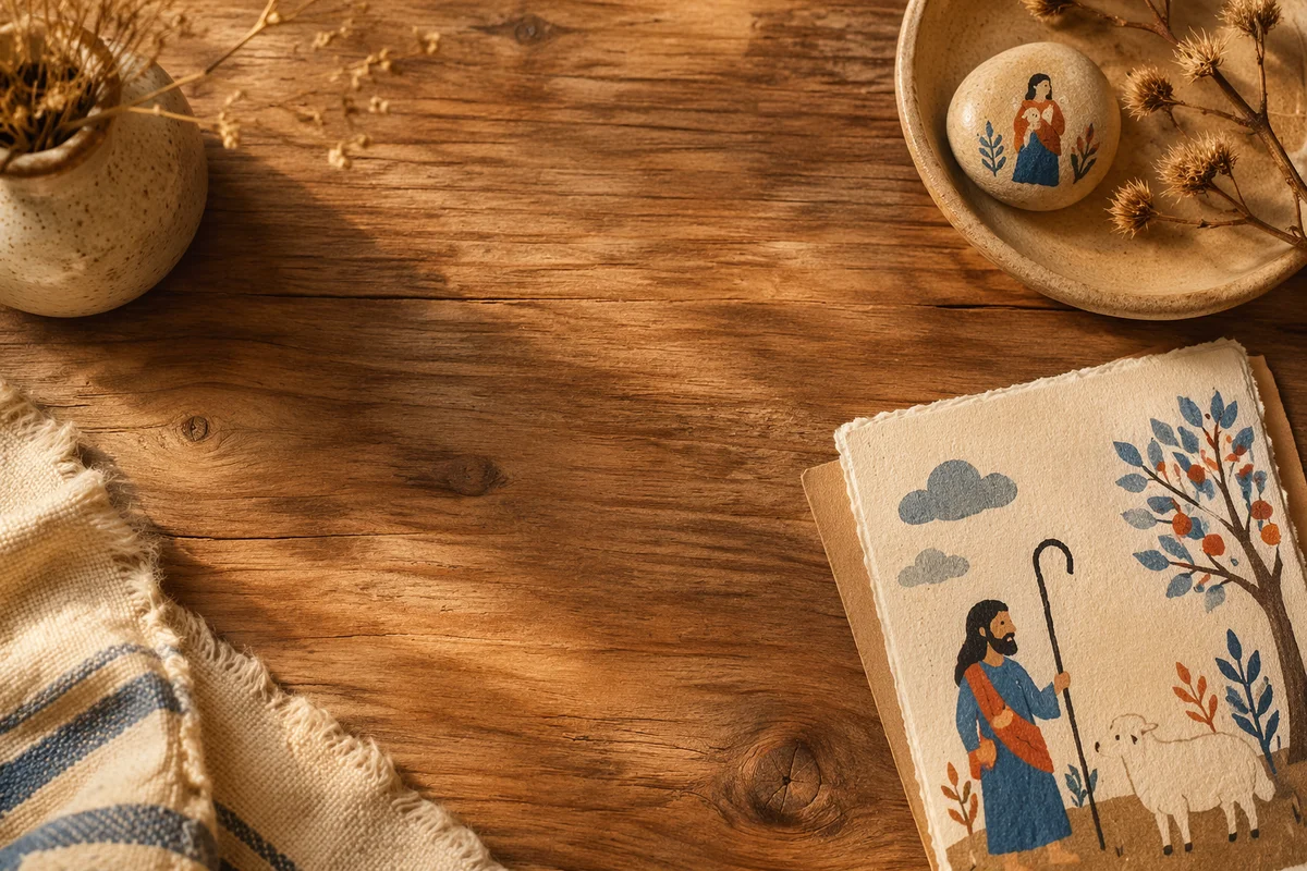 Warm Brown Wood Grain Table Background