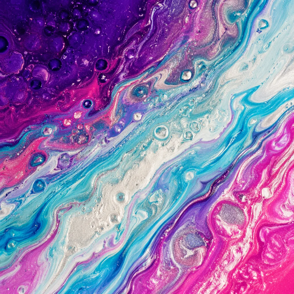 Vibrant Neon Gradient Fluid Art Background