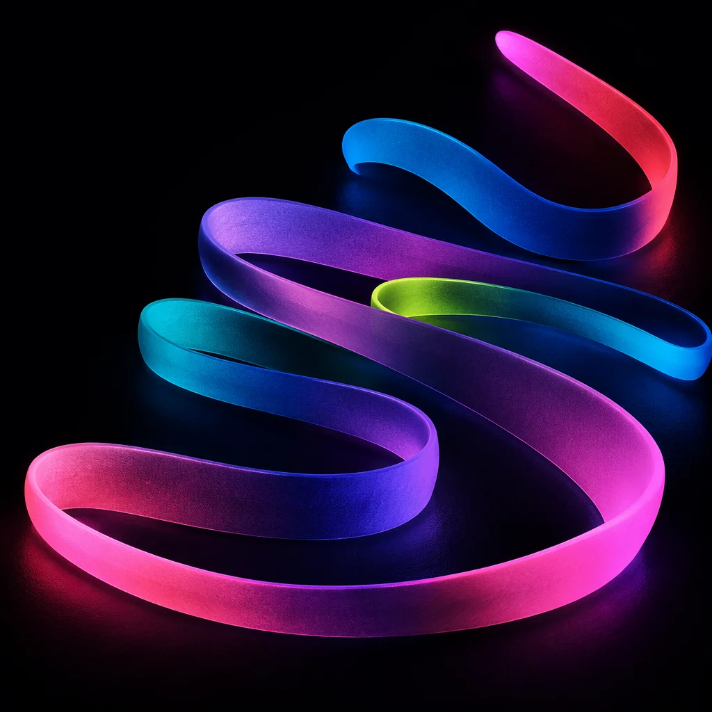 Vibrant Neon Ribbon Gradient Background