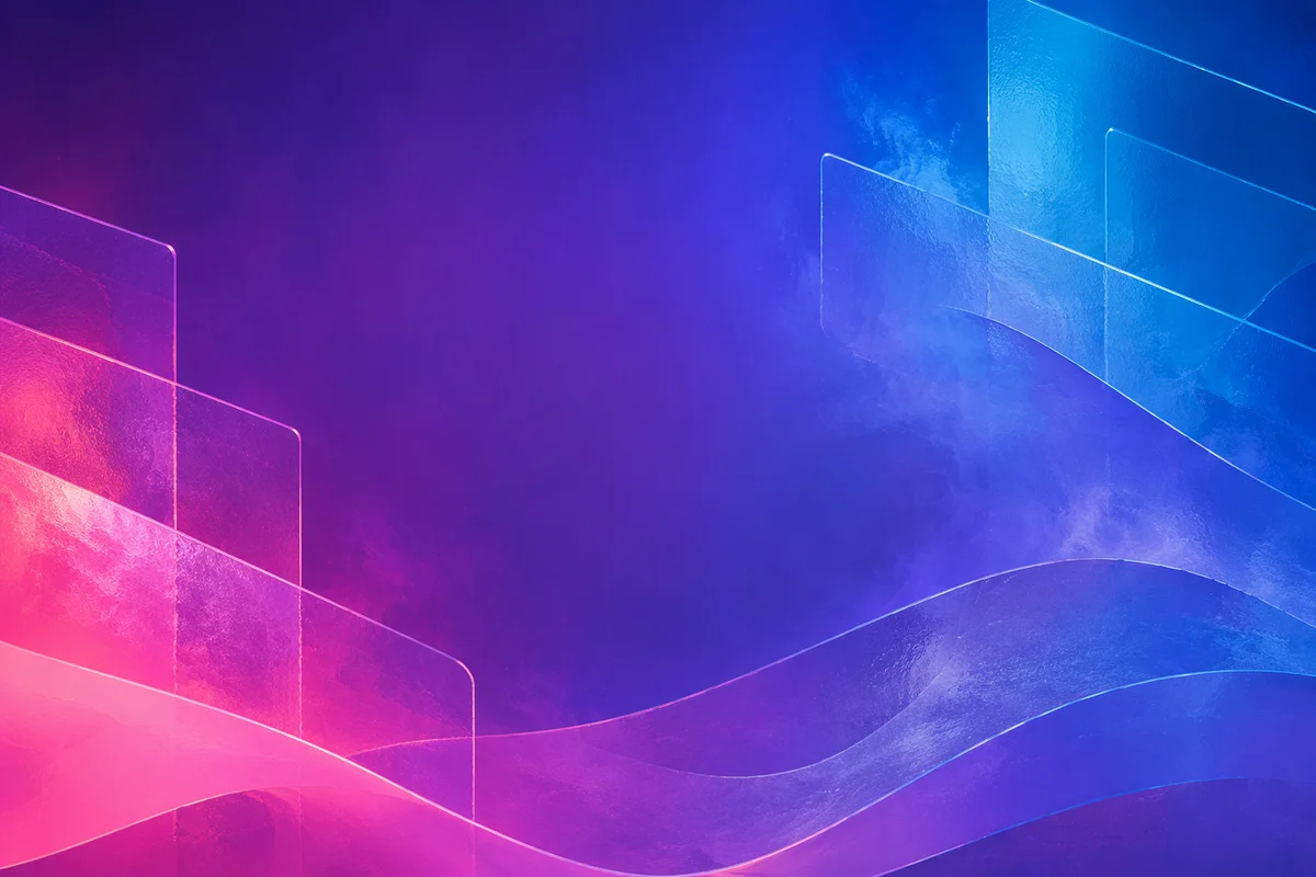 Vibrant Neon Gradient Background with Acrylic Glow