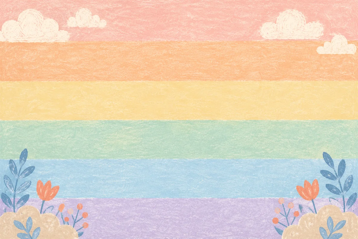 Soft Pastel Rainbow Stripe Background