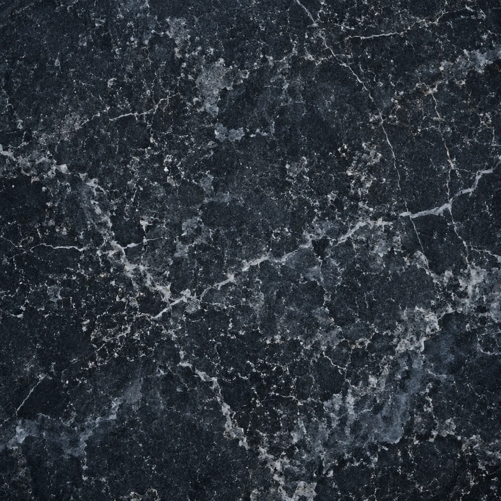 Polished Dark Granite Texture With Quartz Veins