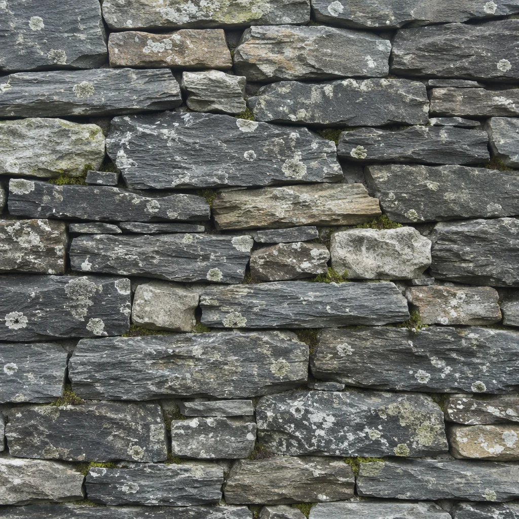 Rustic Gray Stacked Stone Wall Texture