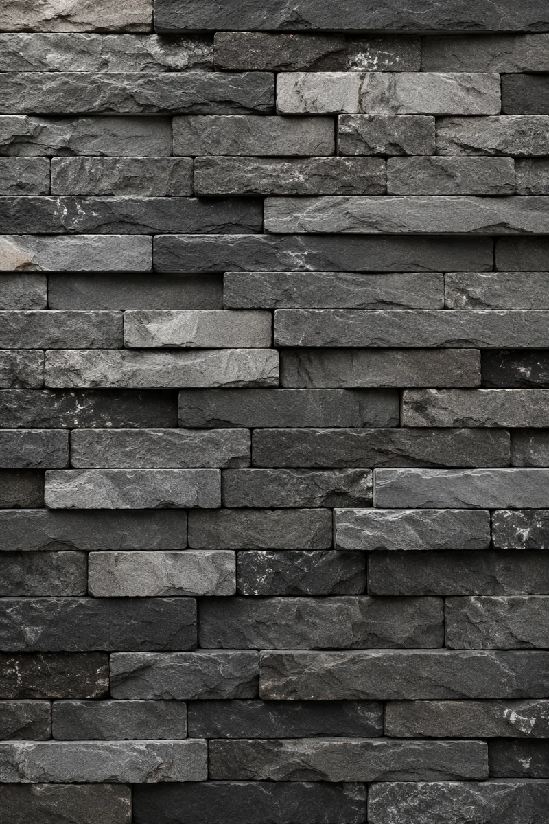 Rustic Gray Stacked Stone Wall Texture