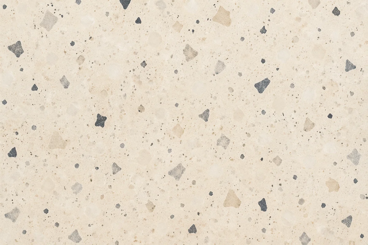 Minimal Cream Terrazzo Speckled Surface Background