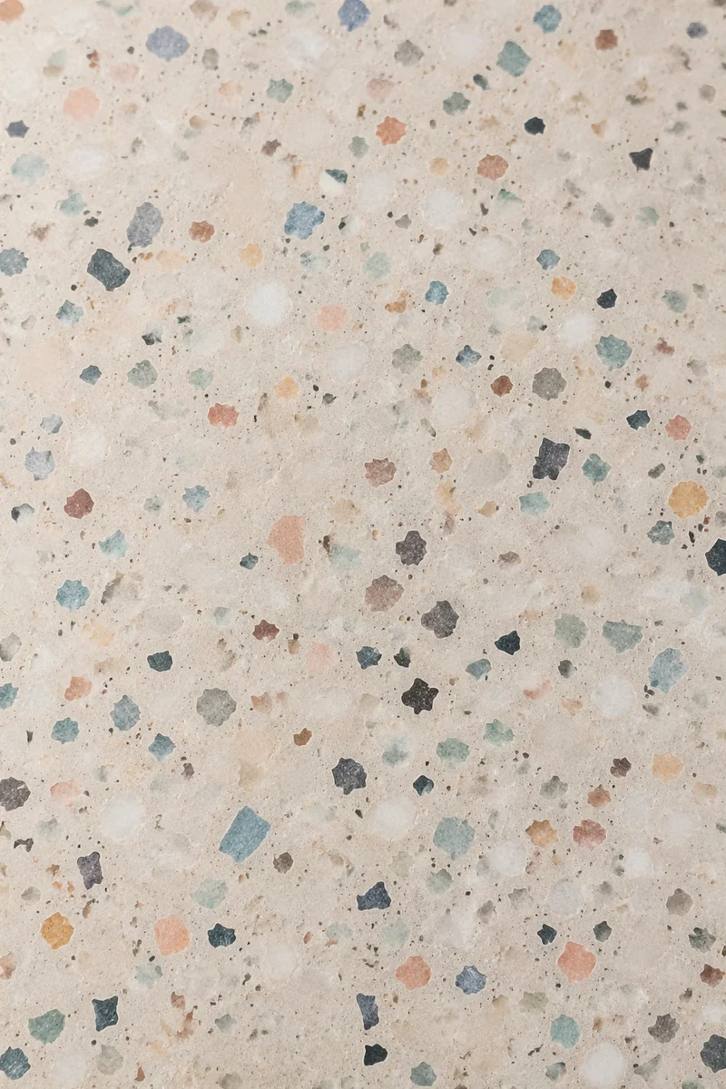 Pastel Terrazzo Surface with Colorful Stone Chips