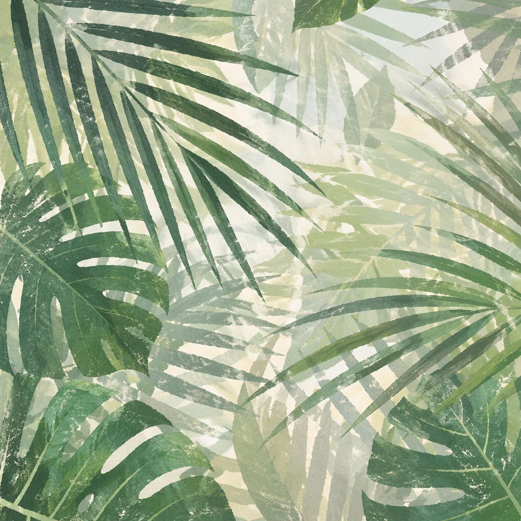 Tropical Monstera Palm Green Botanical Background