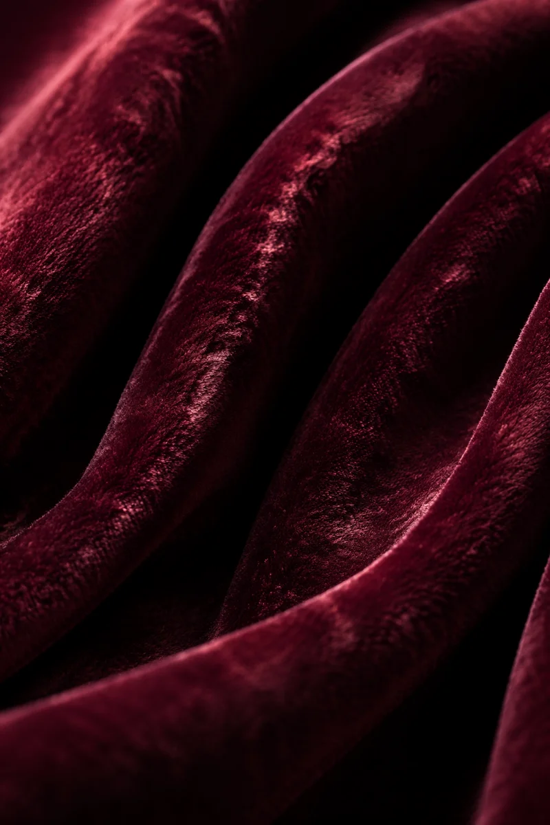 Deep Burgundy Velvet Fabric Texture