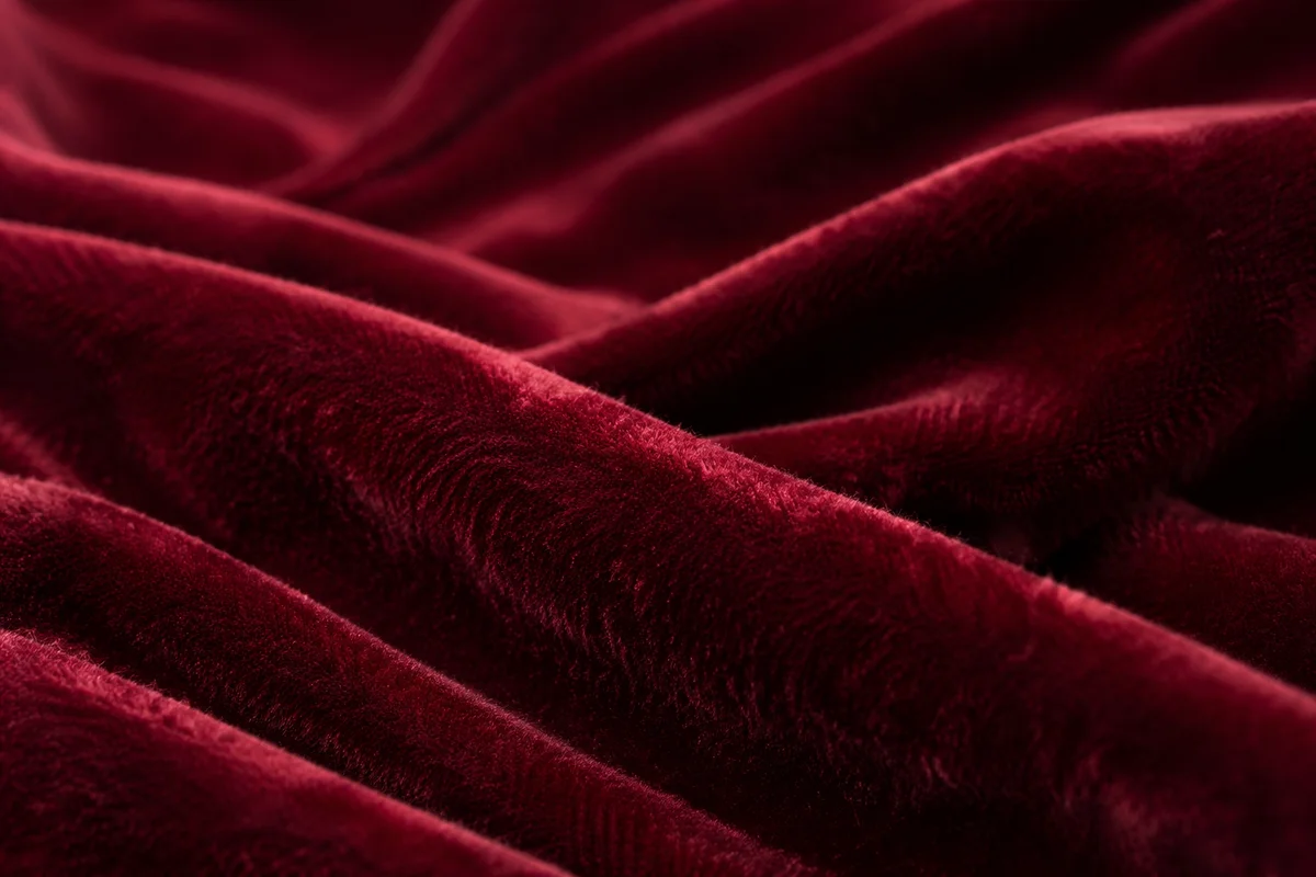 Deep Burgundy Velvet Fabric Texture Background