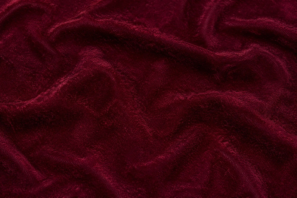Deep Burgundy Velvet Fabric Texture Background