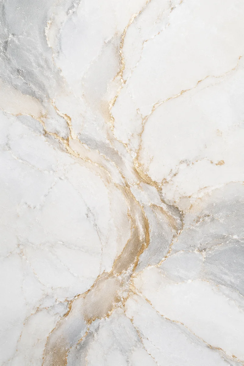 Clean White Marble with Gold Veins