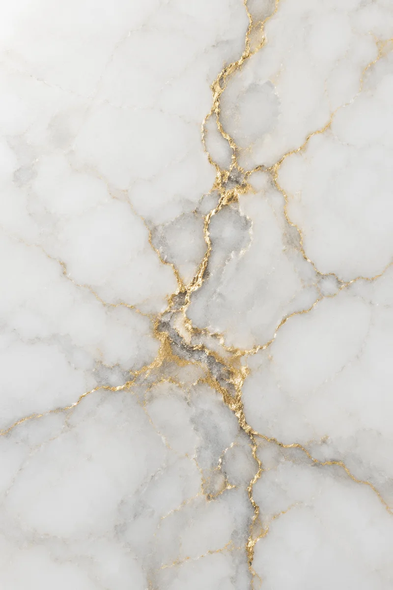 Clean White Marble with Gold Veins
