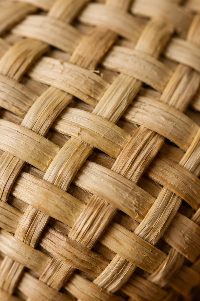 Natural Woven Basket Texture Background Close Up