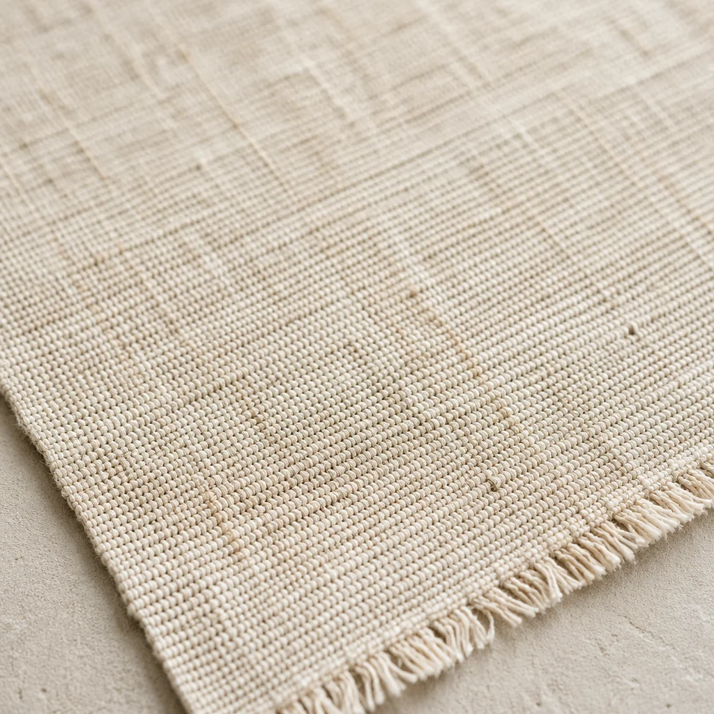 Neutral Woven Linen Placemat Texture Background