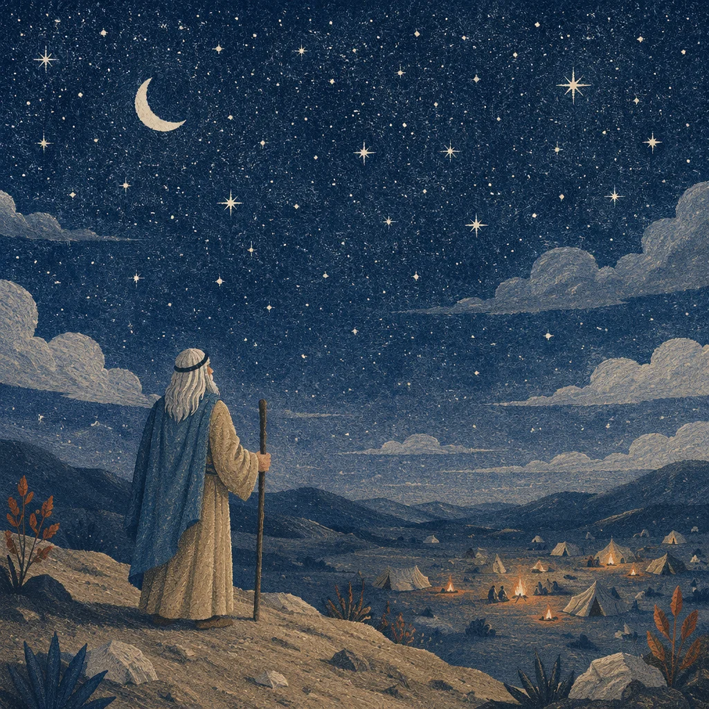 Abraham Beneath Countless Stars at Night