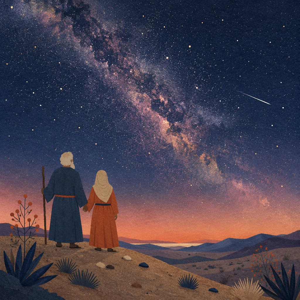 Abraham and Sarah Under Promised Stars
