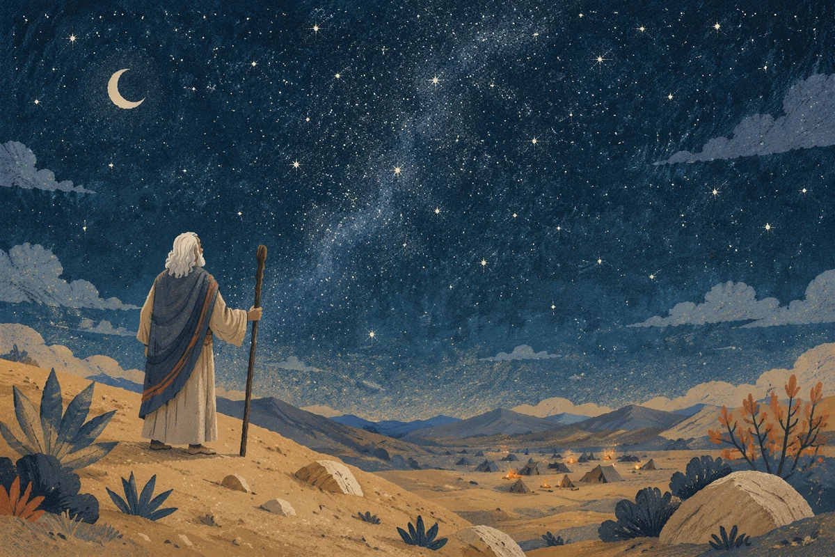 Abraham Under Countless Stars at Night