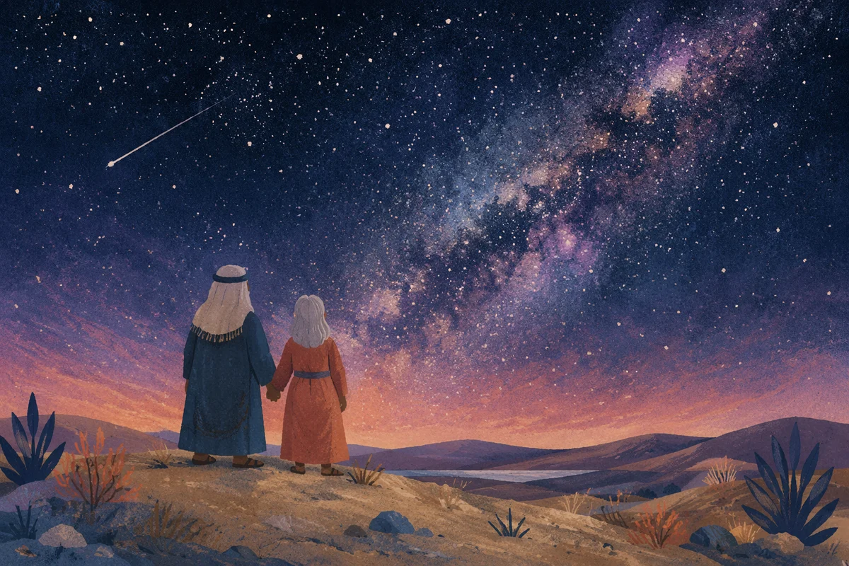 Abraham and Sarah Beneath Promise Stars