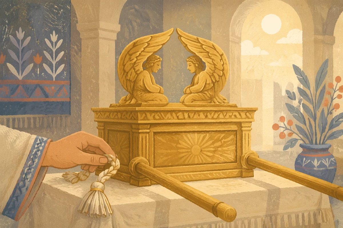 Golden Ark of the Covenant in Sanctuary Light