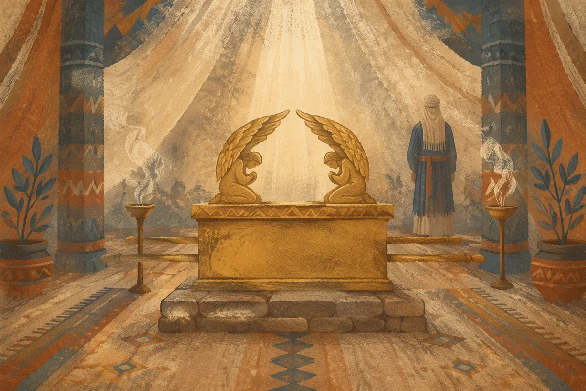 Golden Ark Cherubim in Ancient Sanctuary