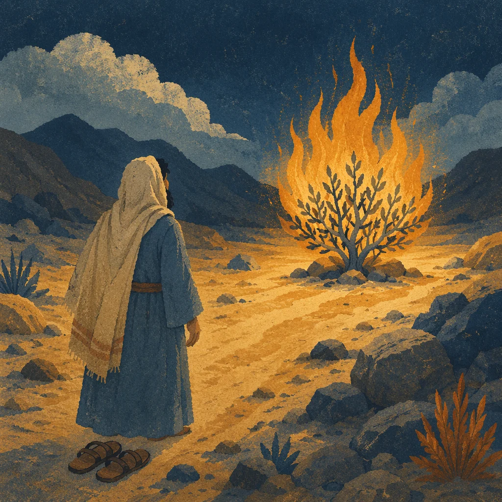 Moses Before the Burning Bush at Twilight