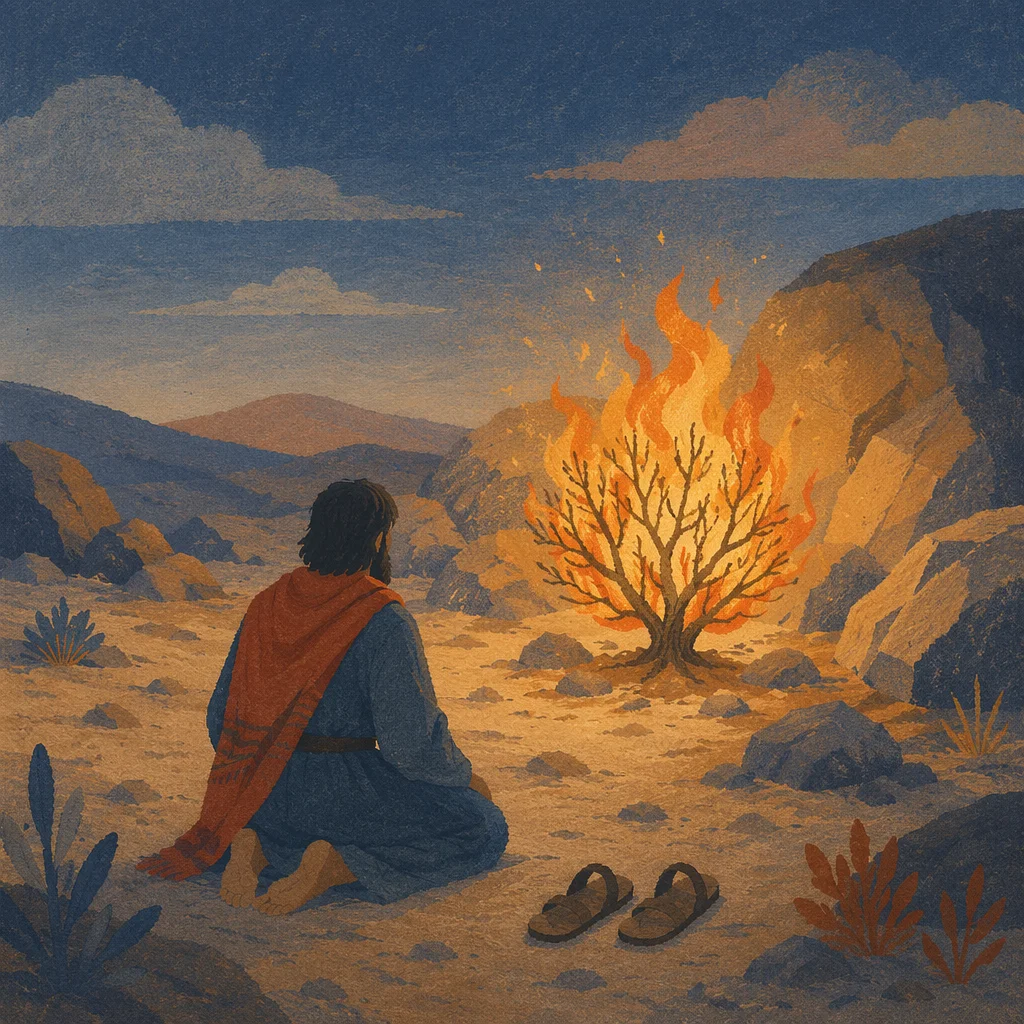 Moses Kneeling Before the Burning Bush