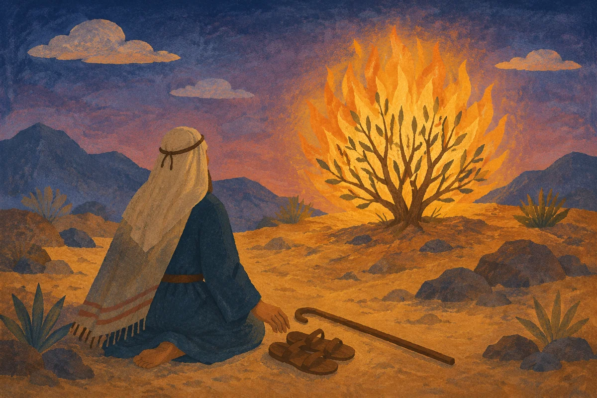 Moses Kneeling Before the Burning Bush