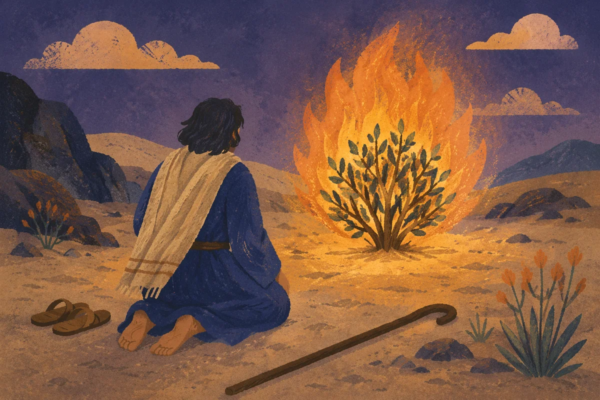 Moses Kneeling Before the Burning Bush