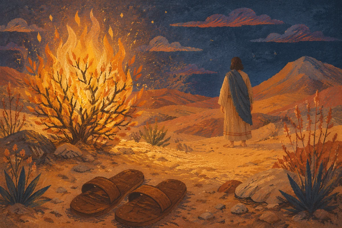 Moses Before the Burning Bush at Twilight