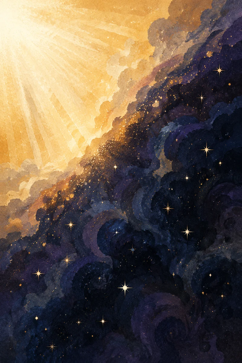 Creation Light Separating Darkness in Cosmos