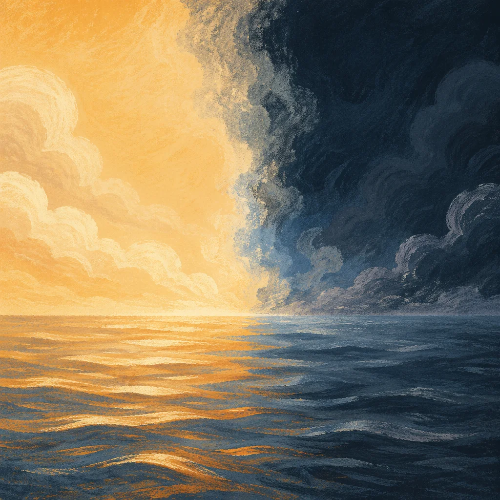 Primordial Ocean Dividing Light and Darkness