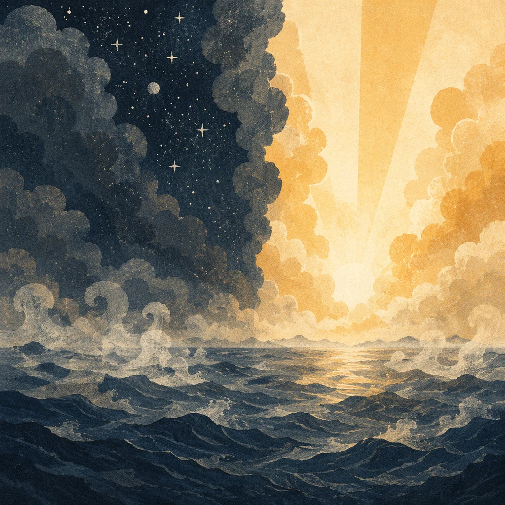 Creation Light Dividing Primordial Darkness