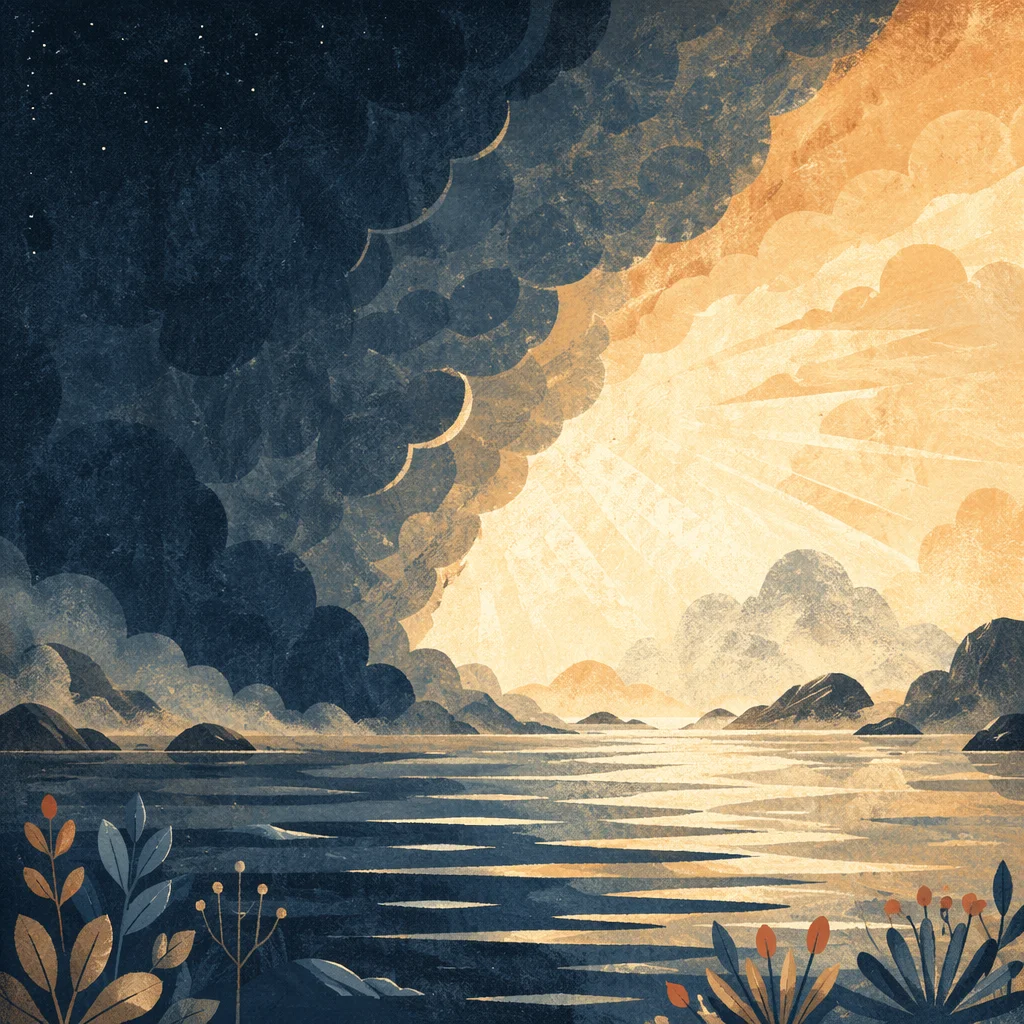Creation Dawn Separating Light and Darkness