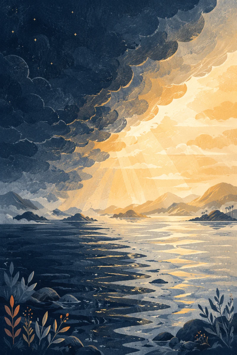 Creation Dawn Separating Light From Darkness