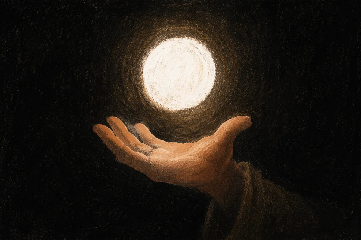 Hand Reaching Toward First Light