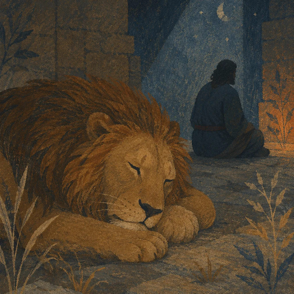 Peaceful Night in Daniel's Lions Den