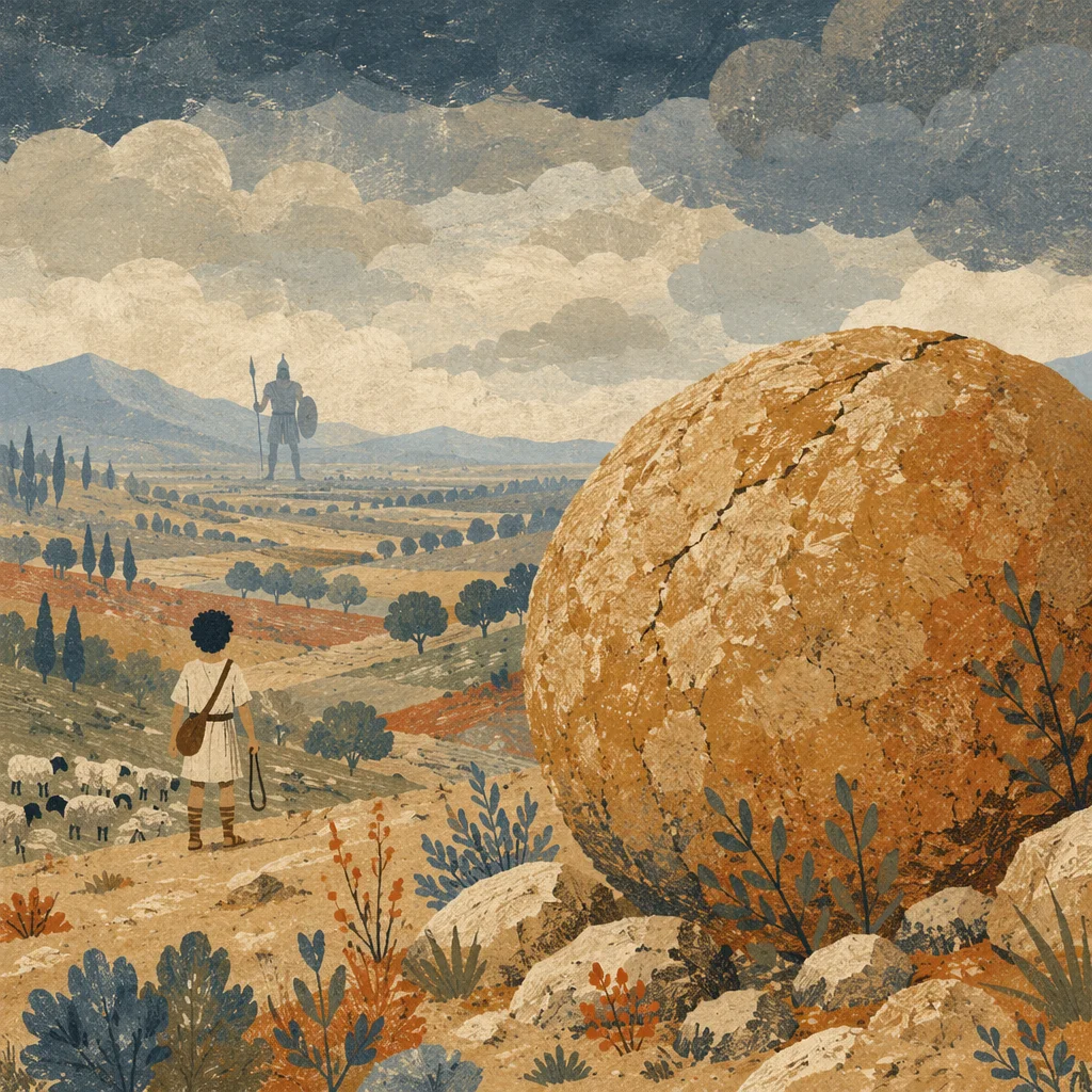 David and Goliath Valley Sling Stone
