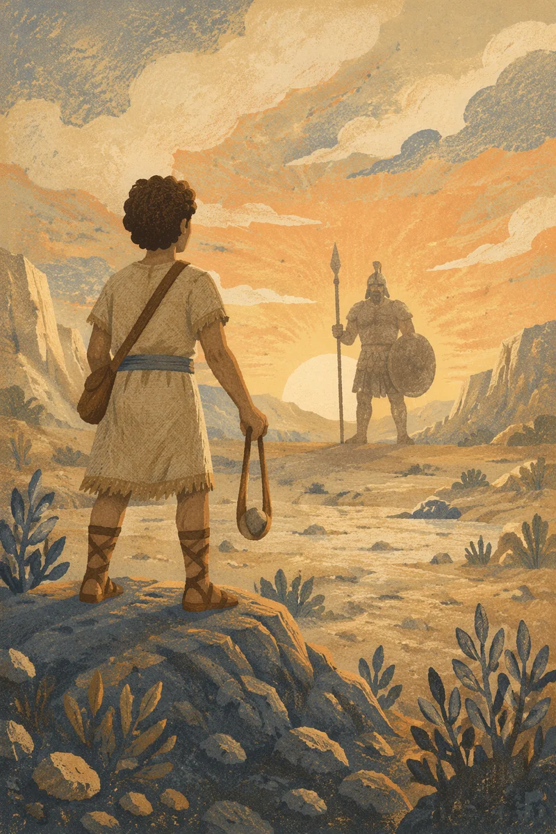 David Facing Goliath at Dawn Valley