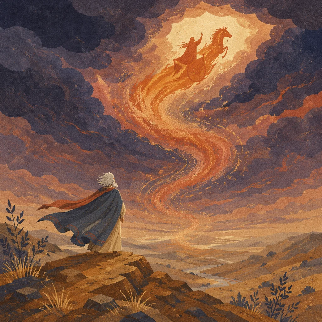Elijah Ascending in Fiery Chariot