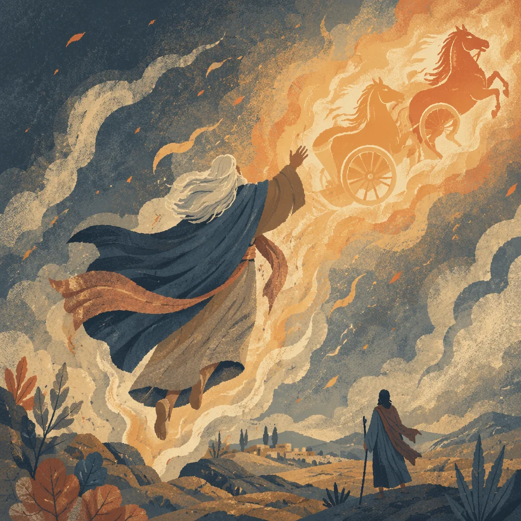Elijah Ascending in Fiery Chariot