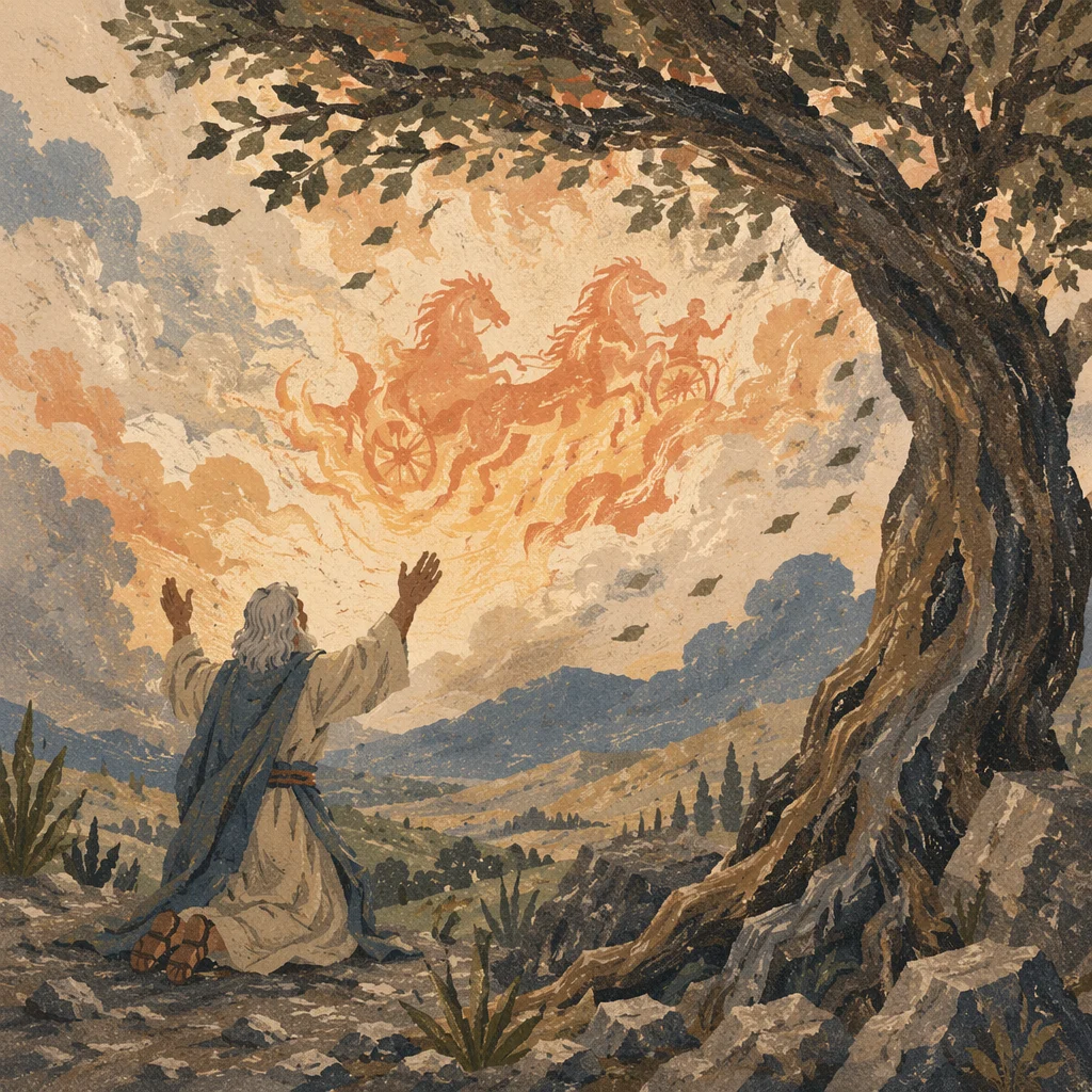 Elijah Ascending in Fiery Chariot