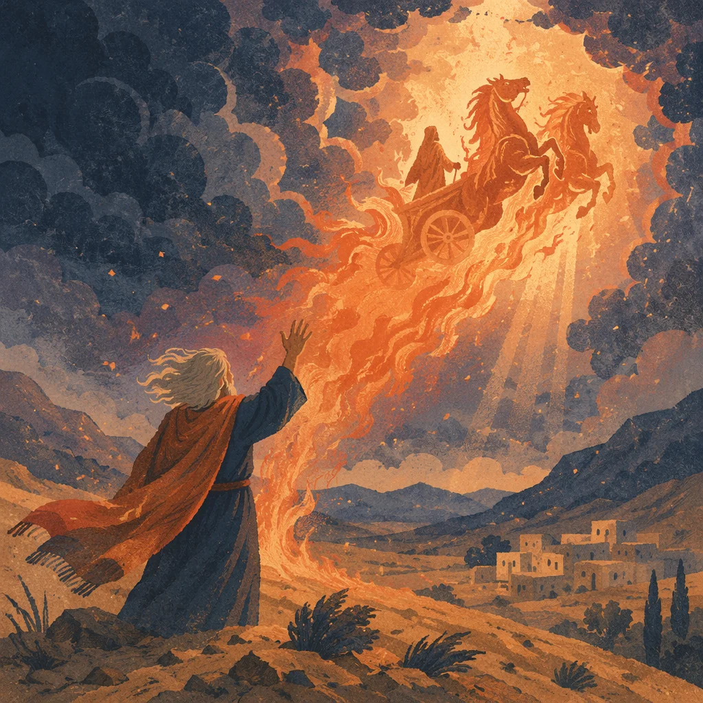 Elijah Ascending in Fiery Chariot
