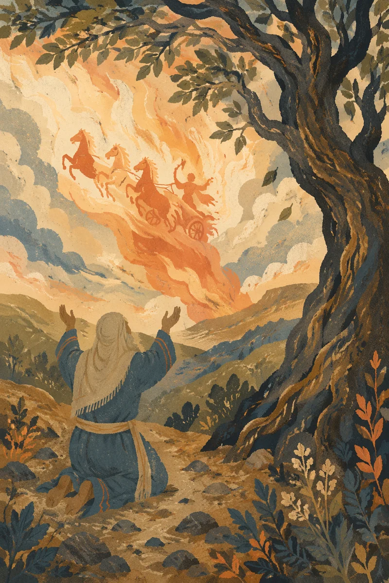 Elijah Ascending in Fiery Chariot