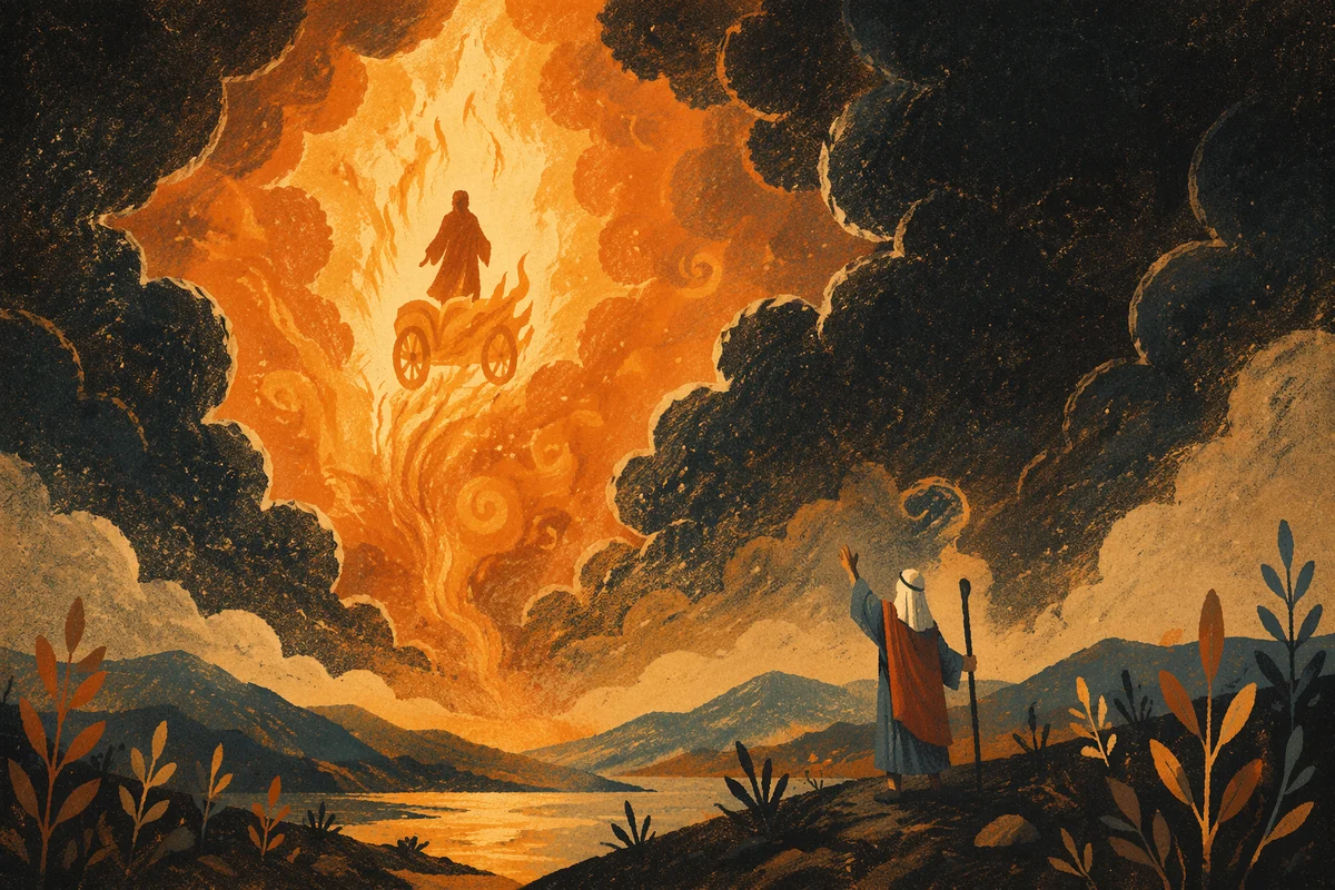 Elijah Ascending in Fiery Chariot