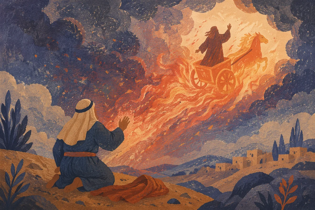 Elijah Ascending in Fiery Chariot