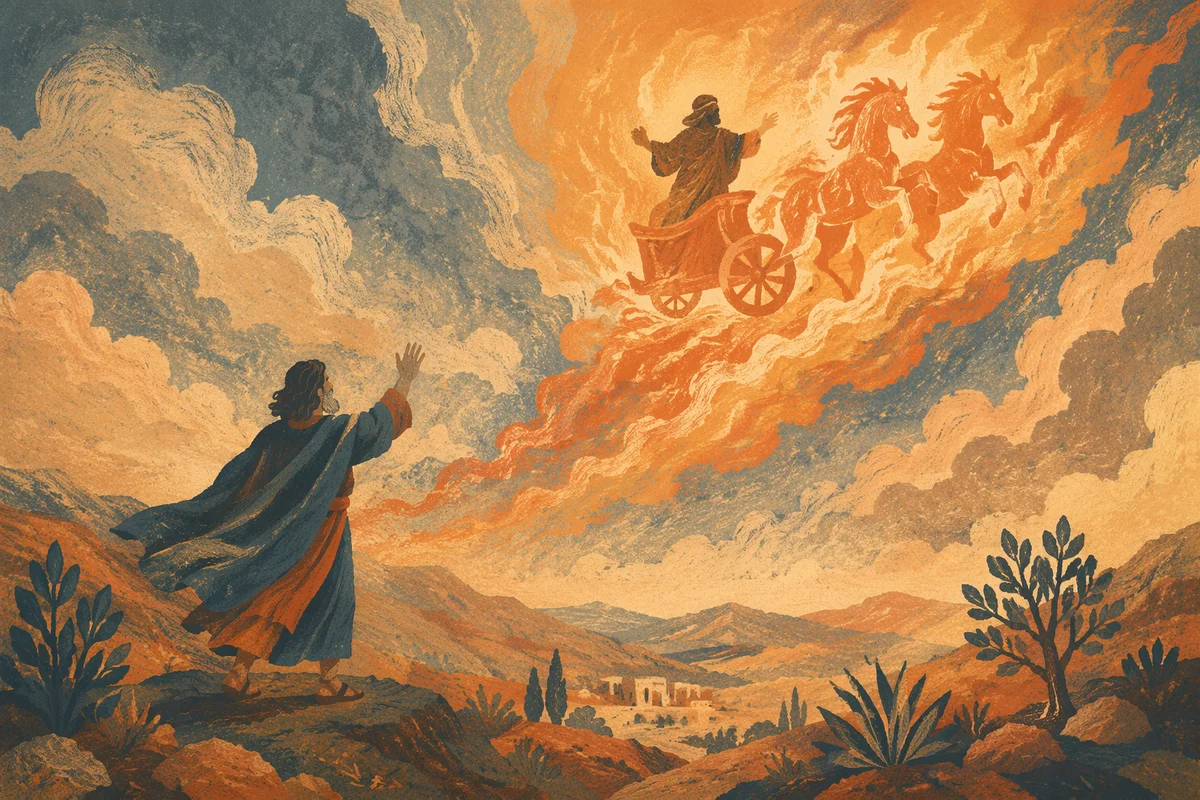 Elijah Ascending in Fiery Chariot