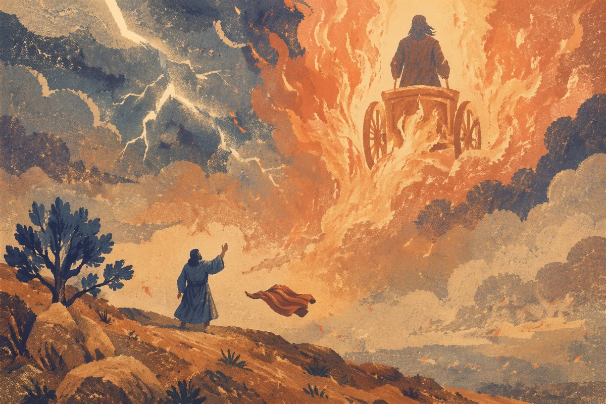 Elijah Ascending in Fiery Chariot
